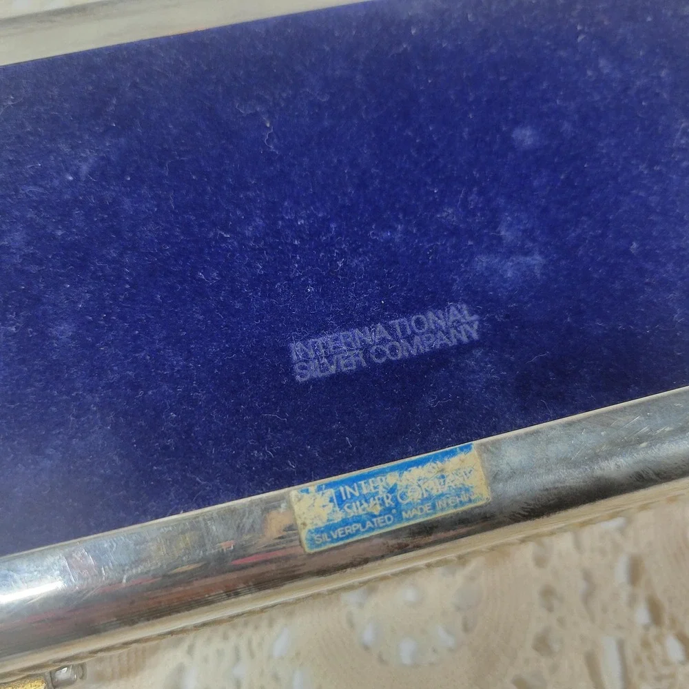 Vintage International Silver Company Jewelry Box Silverplated Vanity Trinket Box